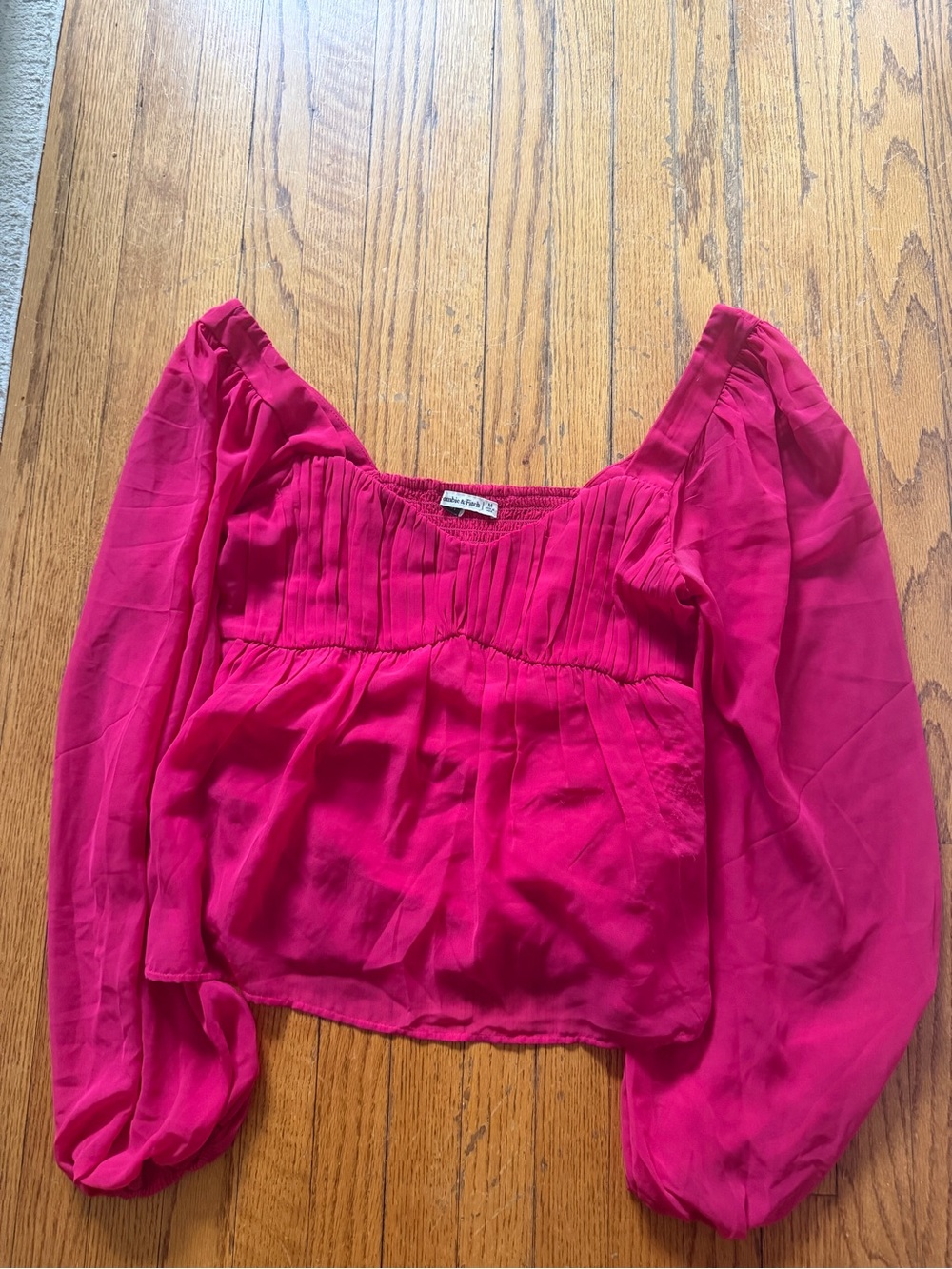 Abercrombie Women's Fuchsia Long-Sleeve Blouse - M